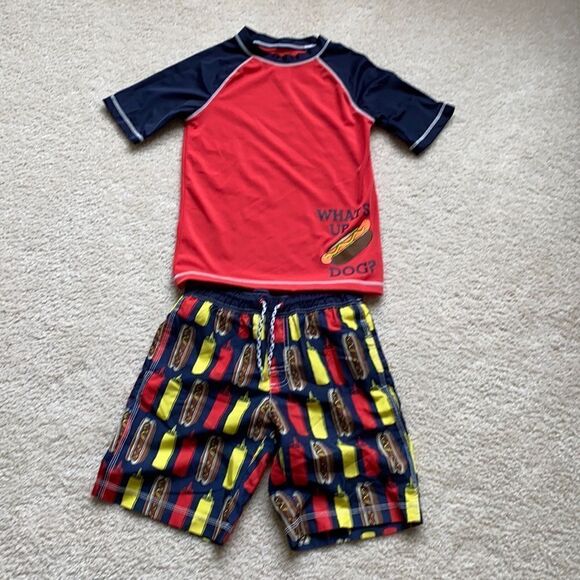 Gymboree Size 7/8 Hotdog swim set - Picture 1 of 5